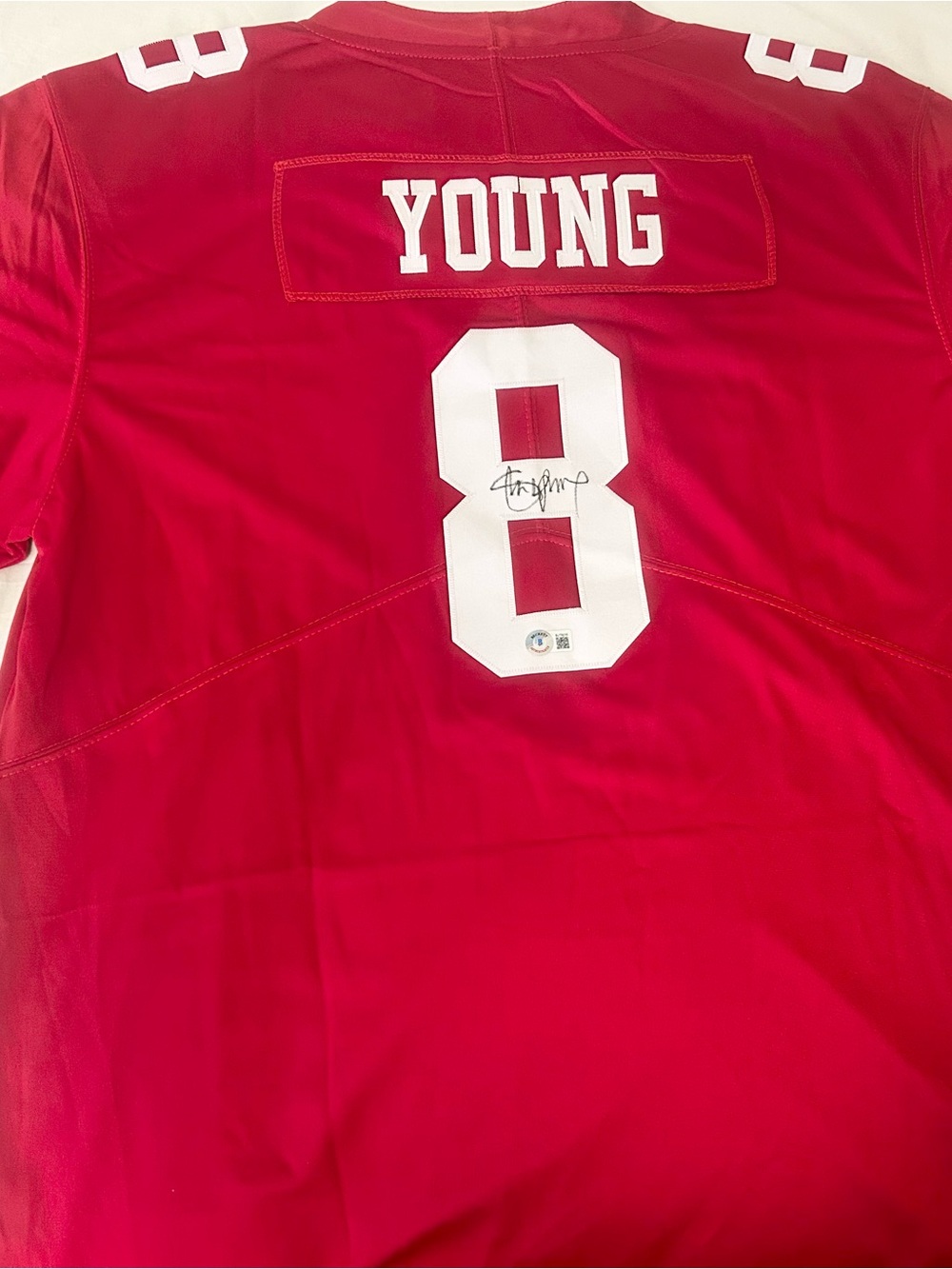 HOF Steve Young Signed Custom Jersey Beckett COA XL
